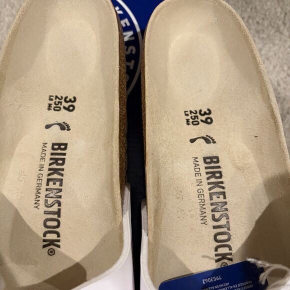 NIB Birkenstock Madrid Mules White Sandals Slides Shoes Size EU 39 Women 8 - Picture 7 of 9